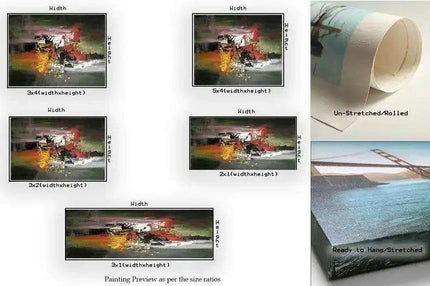 Oversized Acrylic and Oil Masterpiece for a Bold Gallery Wall Display