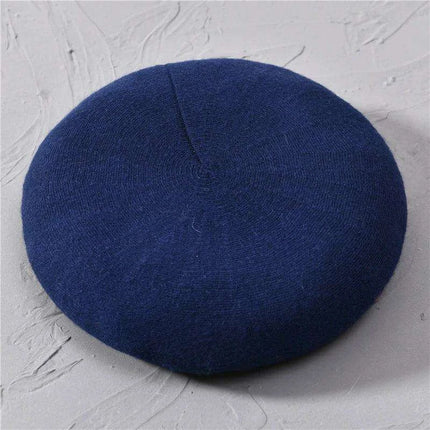 Elegant Cashmere Blend Beret - Trendy Winter Hat for Fashion-Forward Women