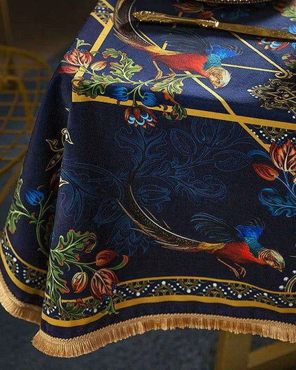 Luxurious Floral Velvet Tablecloth: Elevate Your Dining Experience