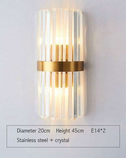 Elegant Crystal Wall Sconce - Modern Illumination for Home and Bath