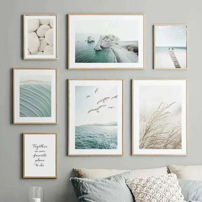Sandy Shores Art Fusion Collection - Vintage and Modern Coastal Decor