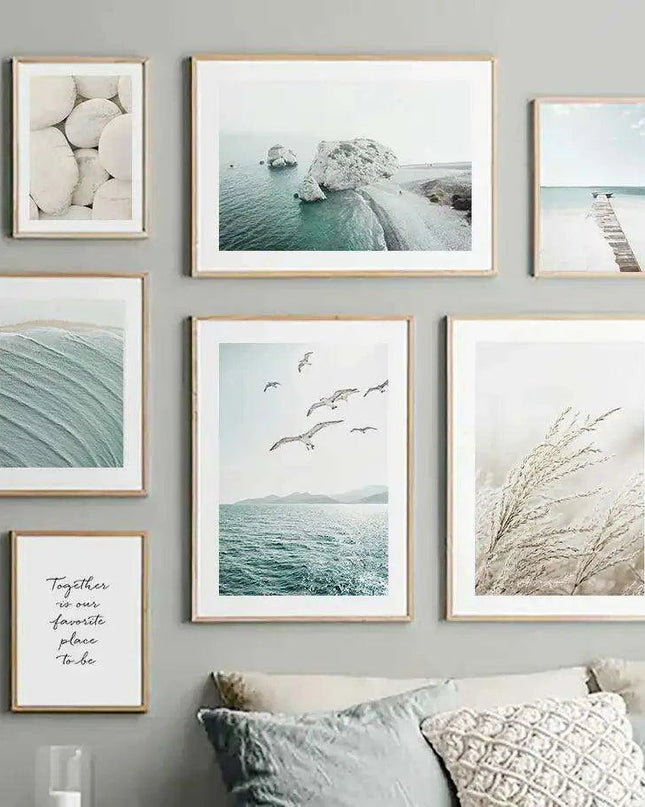 Sandy Shores Art Fusion Collection - Vintage and Modern Coastal Decor