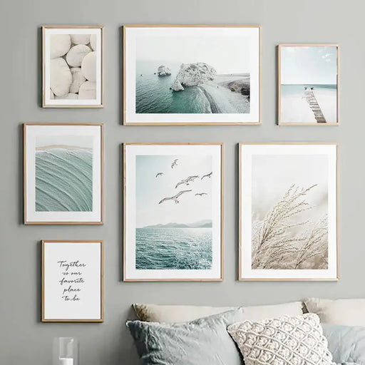 Coastal Beach Vibes Art Set - Wall Decor Collection for Home and Living Room