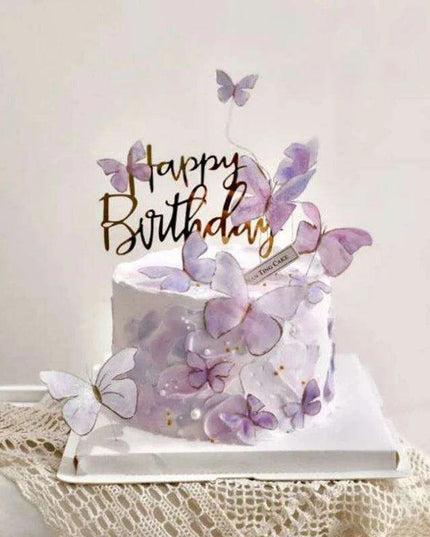 Enchanting Butterfly and Floral Cake Decoration Kit for Celebrations - Unique Baking Accessories