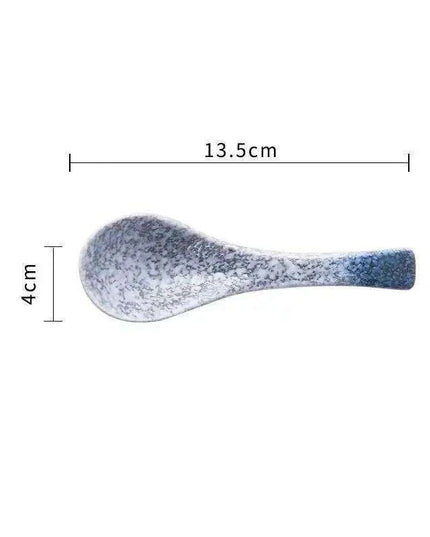 Sophisticated Japanese Ceramic Soup Spoon - Chic Tableware for Dining & Special Occasions - Safe and Non-toxic Design