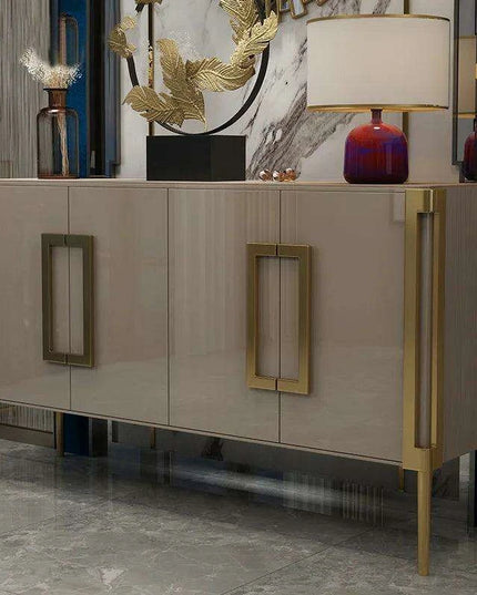 Chic Contemporary Sideboard with Stainless Steel Features