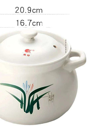 Rustic Ceramic Casserole Pot for Gas Stove - Timeless Earthenware Soup Maker