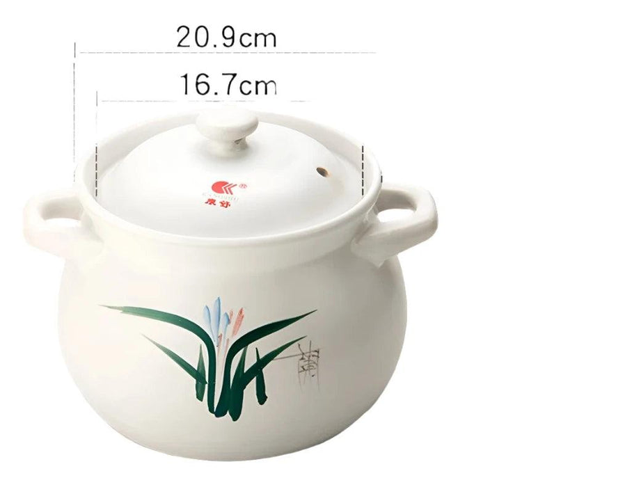Rustic Ceramic Casserole Pot for Gas Stove - Timeless Earthenware Soup Maker