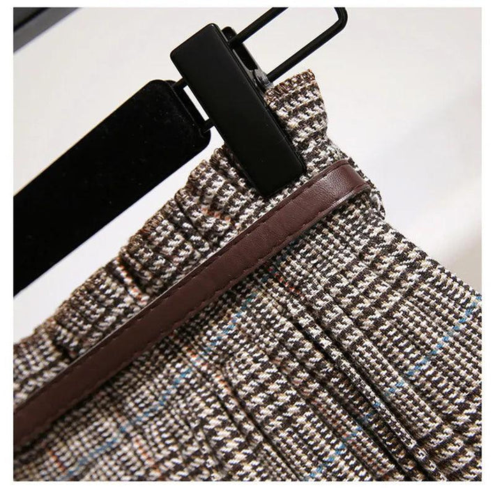 Timeless High-Waisted Plaid Maxi Skirt - Essential for Autumn-Winter