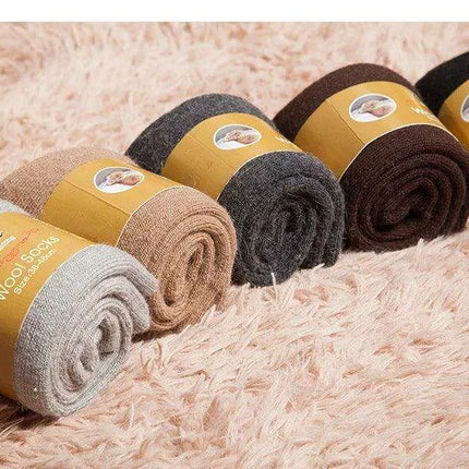 Cozy Men's Winter Wool Socks Set | 5 Pairs for Ultimate Warmth and Style