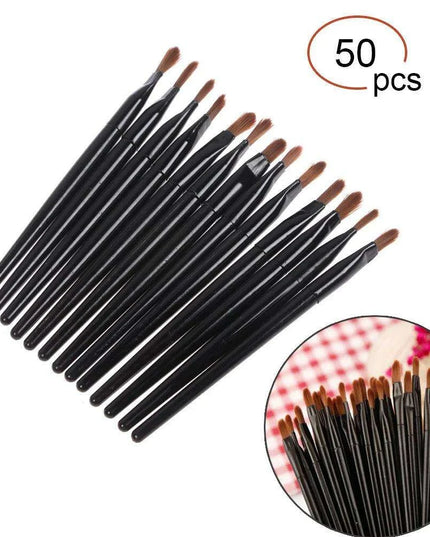 Professional 50-Piece Disposable Lip Brush Set for Makeup Artistry - Precision Applicator Kit