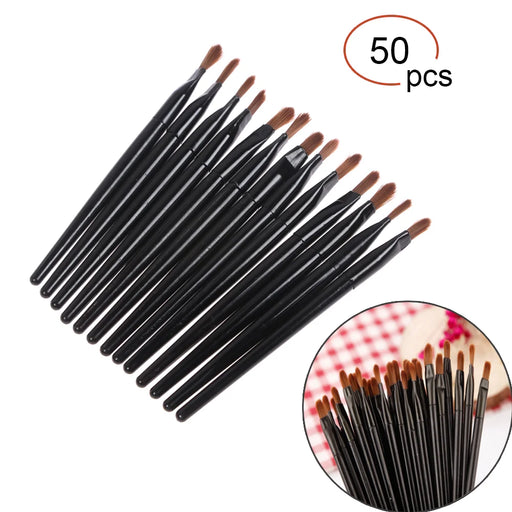 Disposable Lip Brush Applicators Set for Professional Makeup Artists - 50 Pieces