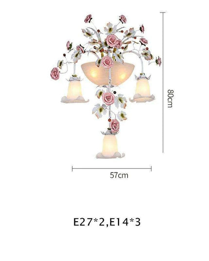 Artisan Floral Rose Sconce - A Handcrafted Masterpiece for Contemporary Spaces