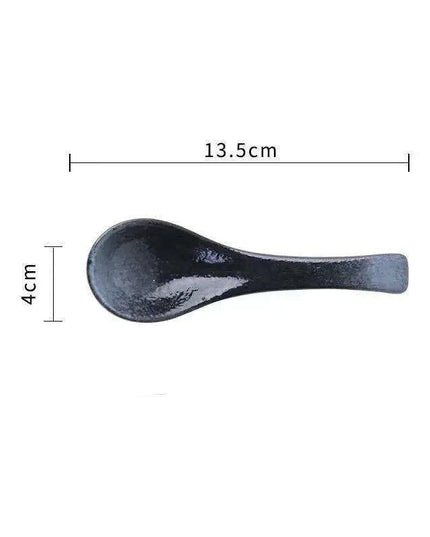Sophisticated Japanese Ceramic Soup Spoon - Chic Tableware for Dining & Special Occasions - Safe and Non-toxic Design