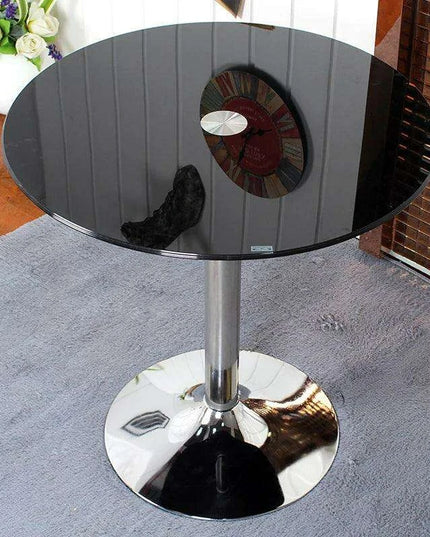 Chic Space-Saving Tempered Glass Dining Table Set for Modern Living