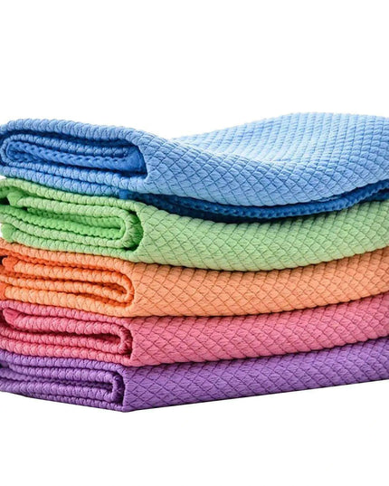Premium Fish Scale Microfiber Cleaning Cloth Kit - Essential Kitchen Care Set