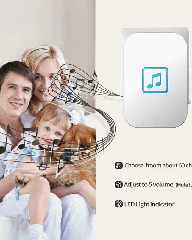 Advanced Wireless Doorbell System with Emergency Alert and Universal Plug Compatibility