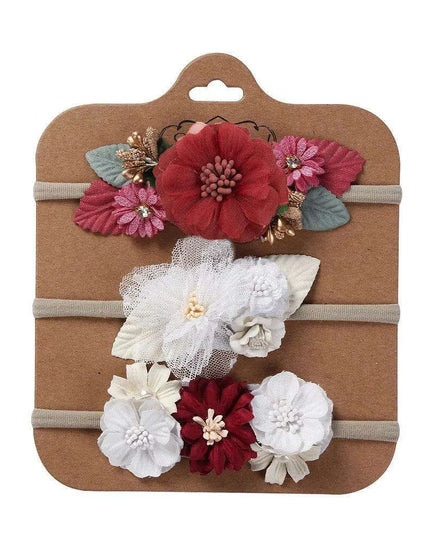 Adorable Pearl-Embellished Floral Headband Set for Babies - Ideal for Photography