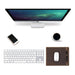 Luxurious Nubuck Leather Mouse Pad with Convenient Pen Holder for an Upscale Office