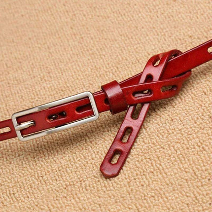 Chic Genuine Leather Knot Belt with Stylish Pin Buckle - Essential Accessory for Women