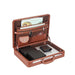 Elegant Executive Leather Laptop Bag with Password Protection