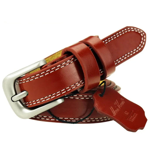 Luxury Candy-Colored Genuine Leather Waist Belts for Women - Elegant Female Belt for Shipping