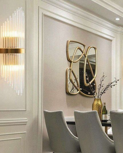 Elegant Crystal Wall Sconce - Modern Illumination for Home and Bath