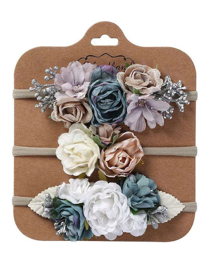 Adorable Pearl-Embellished Floral Headband Set for Babies - Ideal for Photography