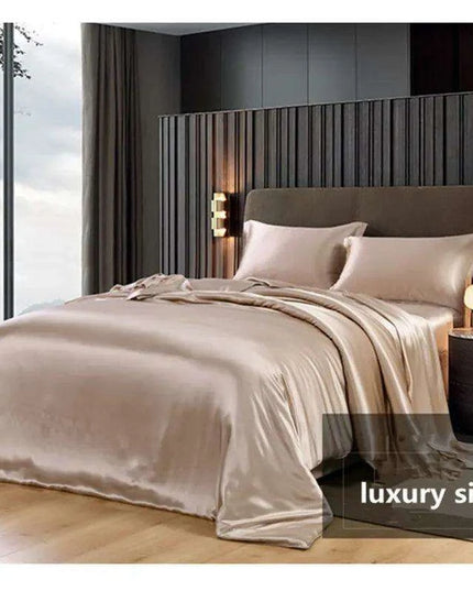 Premium 30MM Pure Mulberry Silk Duvet Cover - Custom Seamless Bedding Available in Multiple Sizes