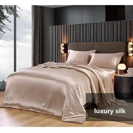 Premium 30MM Pure Mulberry Silk Duvet Cover - Custom Seamless Bedding Available in Multiple Sizes