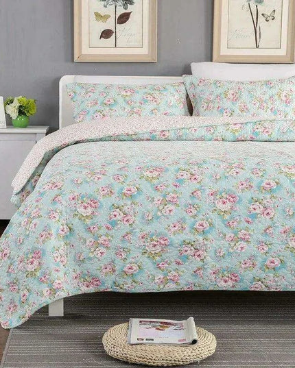Elegant Floral Cotton Quilt Collection