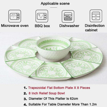 Sophisticated 9-Piece Porcelain Dining Set with 8 Versatile Soup Bowls (CZY-BS1030)