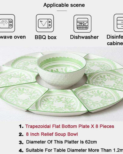 Sophisticated 9-Piece Porcelain Dining Set with 8 Versatile Soup Bowls (CZY-BS1030)