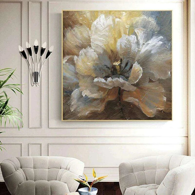 Colorful Floral Abstract Canvas Print: Enhance Your Space with Artistic Flair