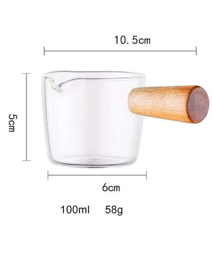 Elegant Japanese-Inspired Borosilicate Glass Serving Pan with Comfortable Handle - Stylish Mini Server for Milk and Sauces