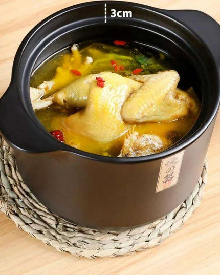 Classic Retro Heat-Resistant Clay Casserole with Lid - Essential Kitchen Tool DI50SG