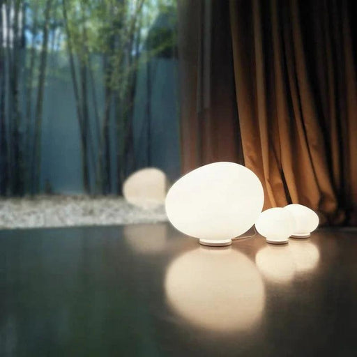 Sleek Nordic-Inspired Geometric Glass Table Lamp