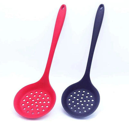 Silicone Kitchen Strainer with Long Handle - Heat Resistant Cooking Drainer