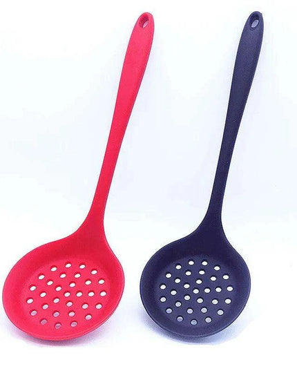 Silicone Kitchen Strainer with Long Handle - Heat Resistant Cooking Drainer