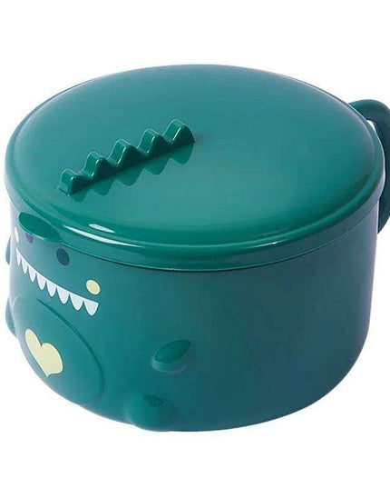 Dino-Themed Stainless Steel Lunch Bowl Set - Fun Meal Container for Kids
