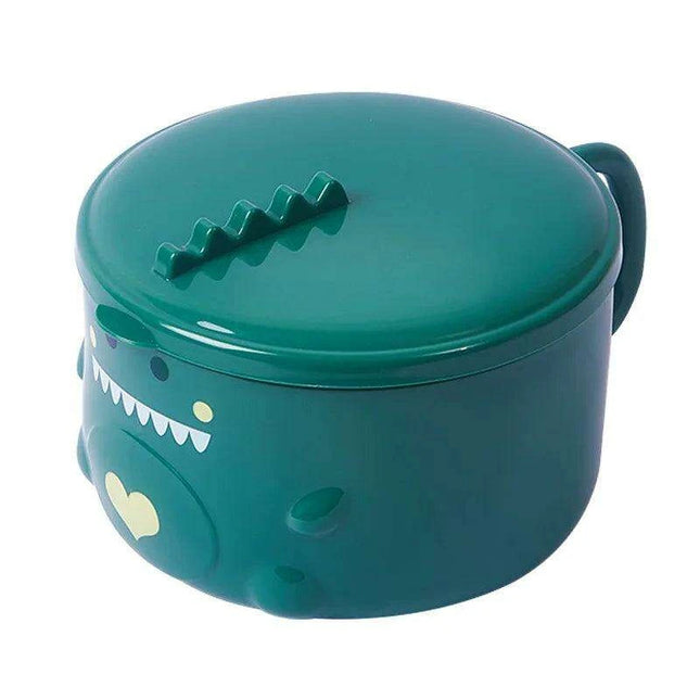 Dino-Themed Stainless Steel Lunch Bowl Set - Fun Meal Container for Kids