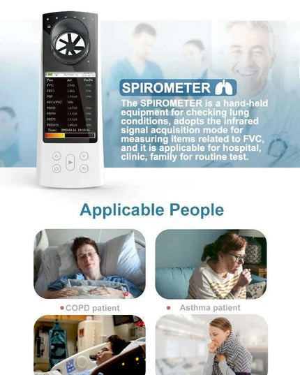 Smart Bluetooth Spirometer for Accurate Lung Function Monitoring and Data Analysis