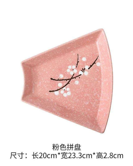 Artisan Hand-Painted Japanese Ceramic Dining Set with Elegant Platter and Bowl