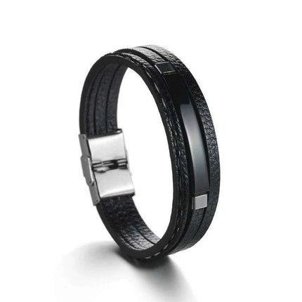 Customizable Leather Date Bracelets with Engraved Personalization