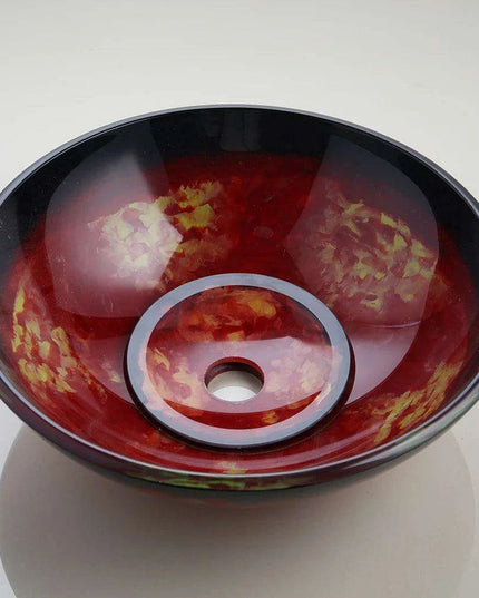 Contemporary European Glass Sink and Faucet Ensemble - A Luxurious Bathroom Statement