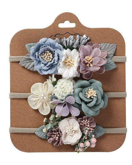 Adorable Pearl-Embellished Floral Headband Set for Babies - Ideal for Photography