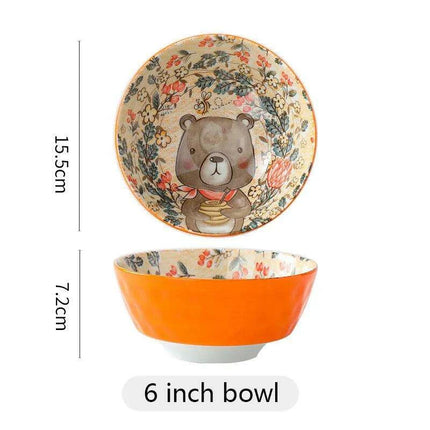 Whimsical Woodland Creatures Ceramic Dining Set for Enchanting Meals