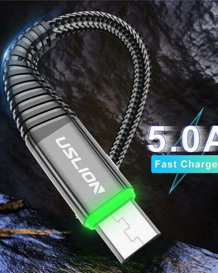Lightning Speed 5A LED Micro USB Charging Cable - Stylish Data Sync with Illuminated Features