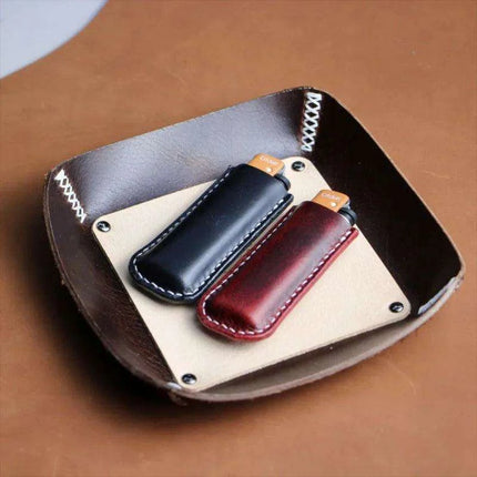 European Elegance Genuine Leather Jewelry Organizer Tray