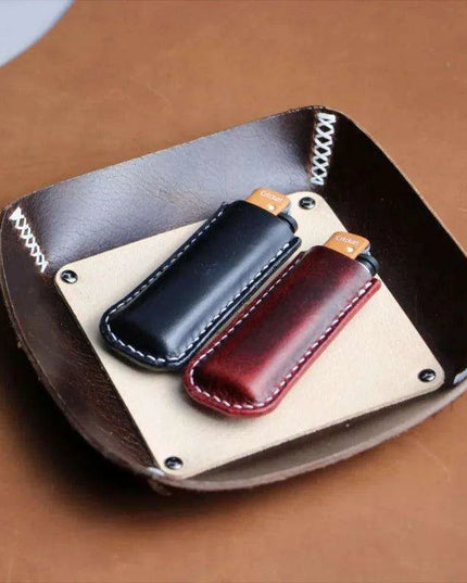 European Elegance Genuine Leather Jewelry Organizer Tray